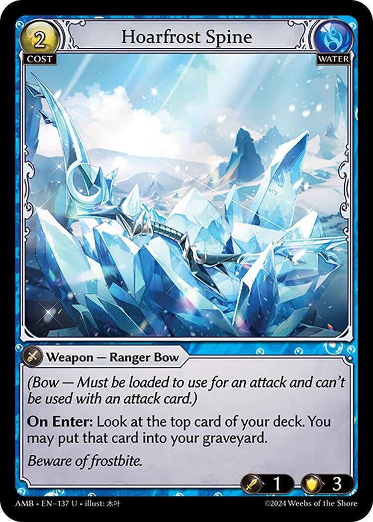 Image for Hoarfrost Spine (Mortal Ambition) (137) - Grand Archive TCG