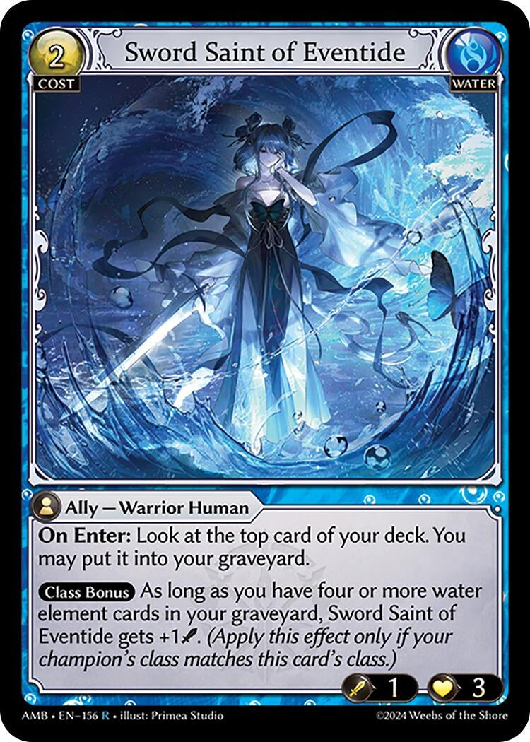 Image for Sword Saint of Eventide (Mortal Ambition) (156) - Grand Archive TCG