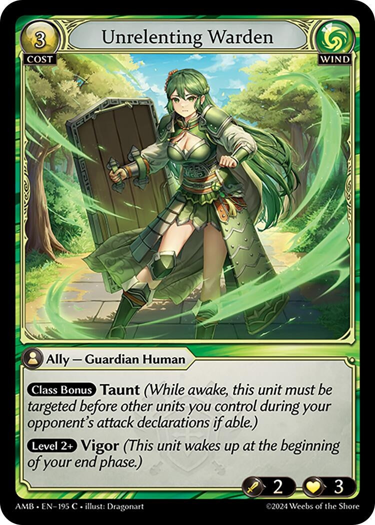 Image for Unrelenting Warden (Mortal Ambition) (195) - Grand Archive TCG