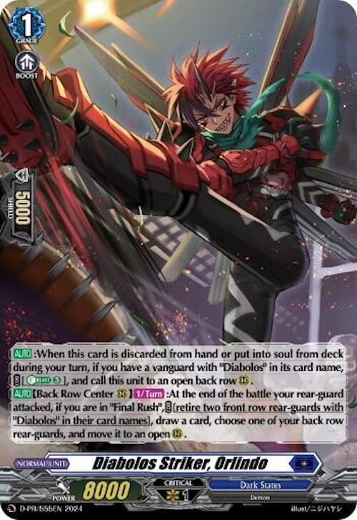 Image for Diabolos Striker, Orlindo (Foil) (D Promo Cards) (D-PR/555EN) - Cardfight Vanguard