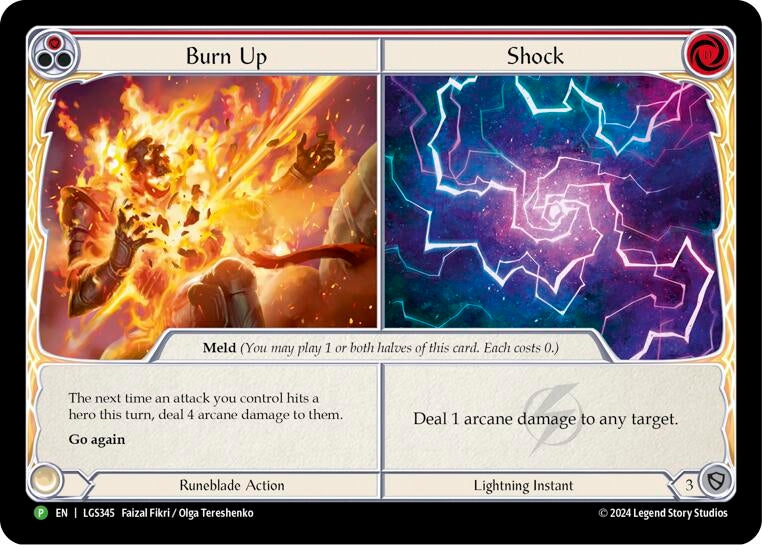 Image for Burn Up // Shock - LGS345 (Flesh and Blood: Promo Cards) (LGS345) - Flesh and Blood TCG