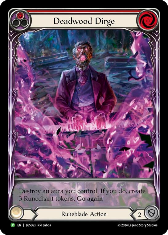Image for Deadwood Dirge (Red) (Extended Art) - LGS363 (Flesh and Blood: Promo Cards) (LGS363) - Flesh and Blood TCG