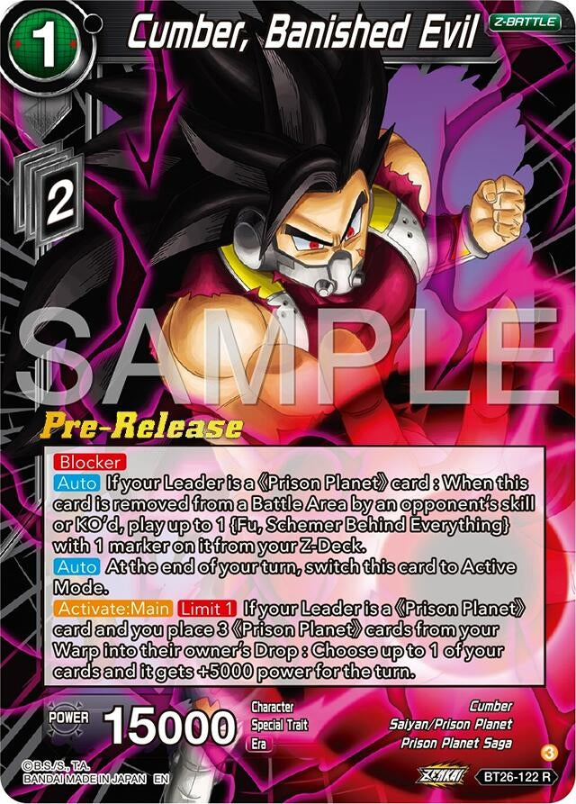 Image for Cumber, Banished Evil (Ultimate Advent Pre-Release Cards) (BT26-122) - Dragon Ball Super: Masters