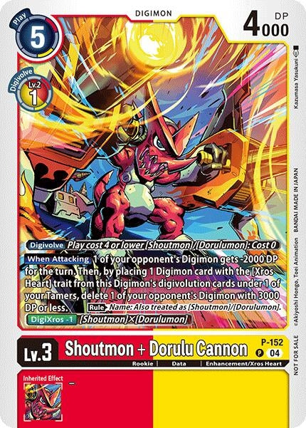 Image for Shoutmon + Dorulu Cannon (Store Tournament 2024 Oct. - Dec. Participation Pack) - Digimon Card Game