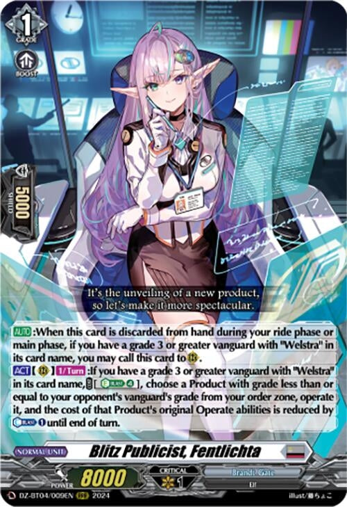 Image for Blitz Publicist, Fentlichta (DZ-BT04: Destined Showdown) (DZ-BT04/009EN) - Cardfight Vanguard