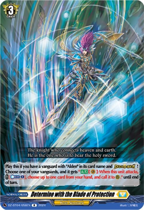 Image for Determine with the Blade of Protection (DZ-BT04: Destined Showdown) (DZ-BT04/058EN) - Cardfight Vanguard