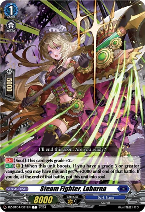 Image for Steam Fighter, Labarna (DZ-BT04: Destined Showdown) (DZ-BT04/081EN) - Cardfight Vanguard