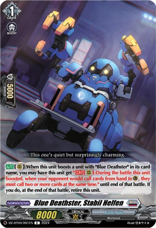 Image for Blue Deathster, Stabil Helfen (DZ-BT04: Destined Showdown) (DZ-BT04/091EN) - Cardfight Vanguard