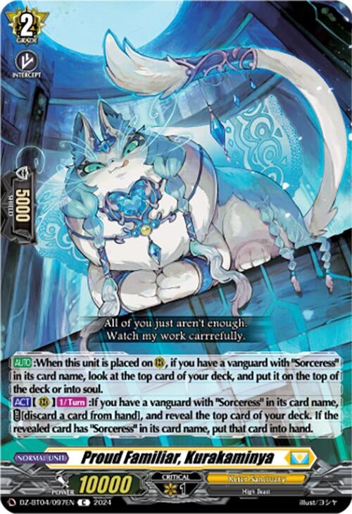 Image for Proud Familiar, Kurakaminya (DZ-BT04: Destined Showdown) (DZ-BT04/097EN) - Cardfight Vanguard