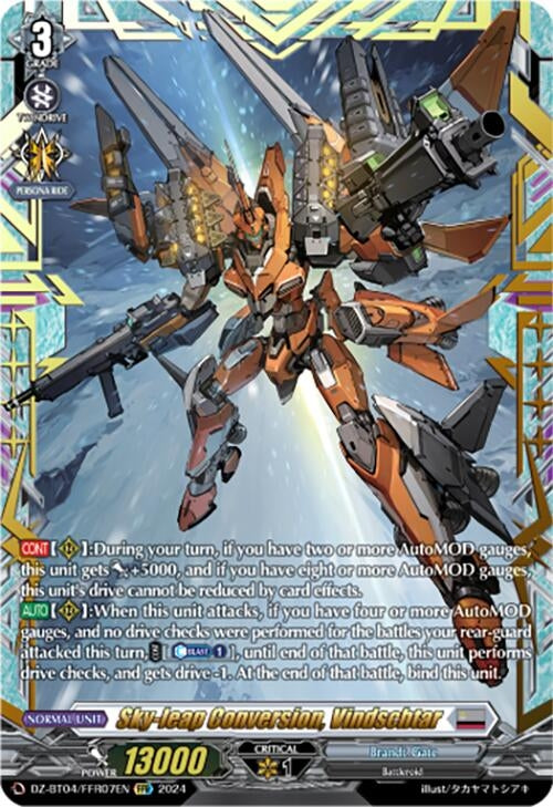 Image for Sky-leap Conversion, Vindschtar (FFR) (DZ-BT04: Destined Showdown) (DZ-BT04/FFR07EN) - Cardfight Vanguard