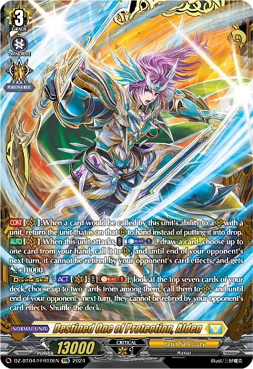 Image for Destined One of Protection, Alden (FFR) (DZ-BT04: Destined Showdown) (DZ-BT04/FFR10EN) - Cardfight Vanguard