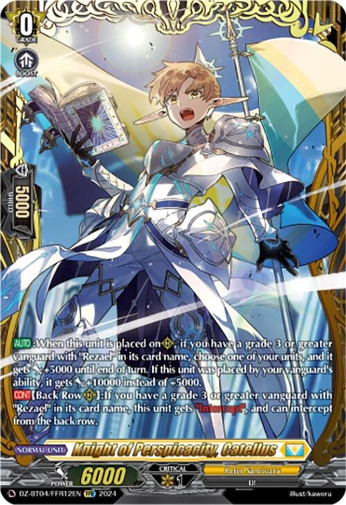 Image for Knight of Perspicacity, Catellus (FFR) (DZ-BT04: Destined Showdown) (DZ-BT04/FFR12EN) - Cardfight Vanguard