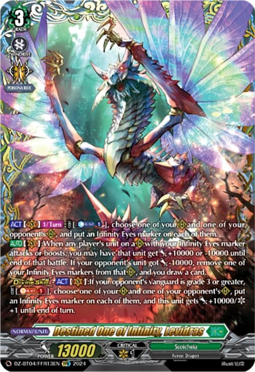 Image for Destined One of Infinity, Levidras (FFR) (DZ-BT04: Destined Showdown) (DZ-BT04/FFR13EN) - Cardfight Vanguard