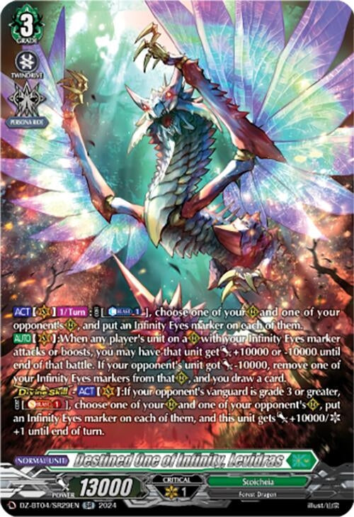 Image for Destined One of Infinity, Levidras (SR) (DZ-BT04: Destined Showdown) (DZ-BT04/SR29EN) - Cardfight Vanguard