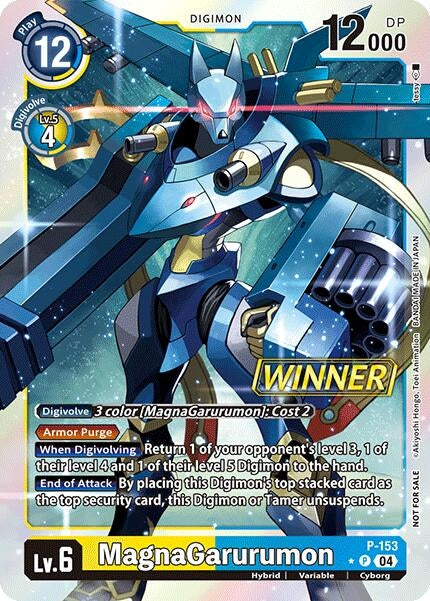 Image for MagnaGarurumon (Store Tournament 2024 Oct. - Dec. Winner Pack) - Digimon Card Game