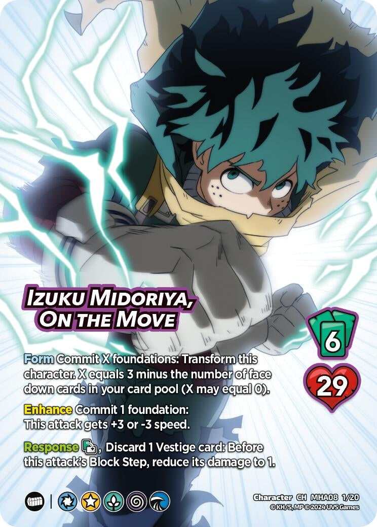 Image for Izuku Midoriya, On the Move // Izuku Midoriya, Quirks Unleashed (Challenger Series: My Hero Academia - Dark Hero Arc) (MHA08 1/20) - UniVersus