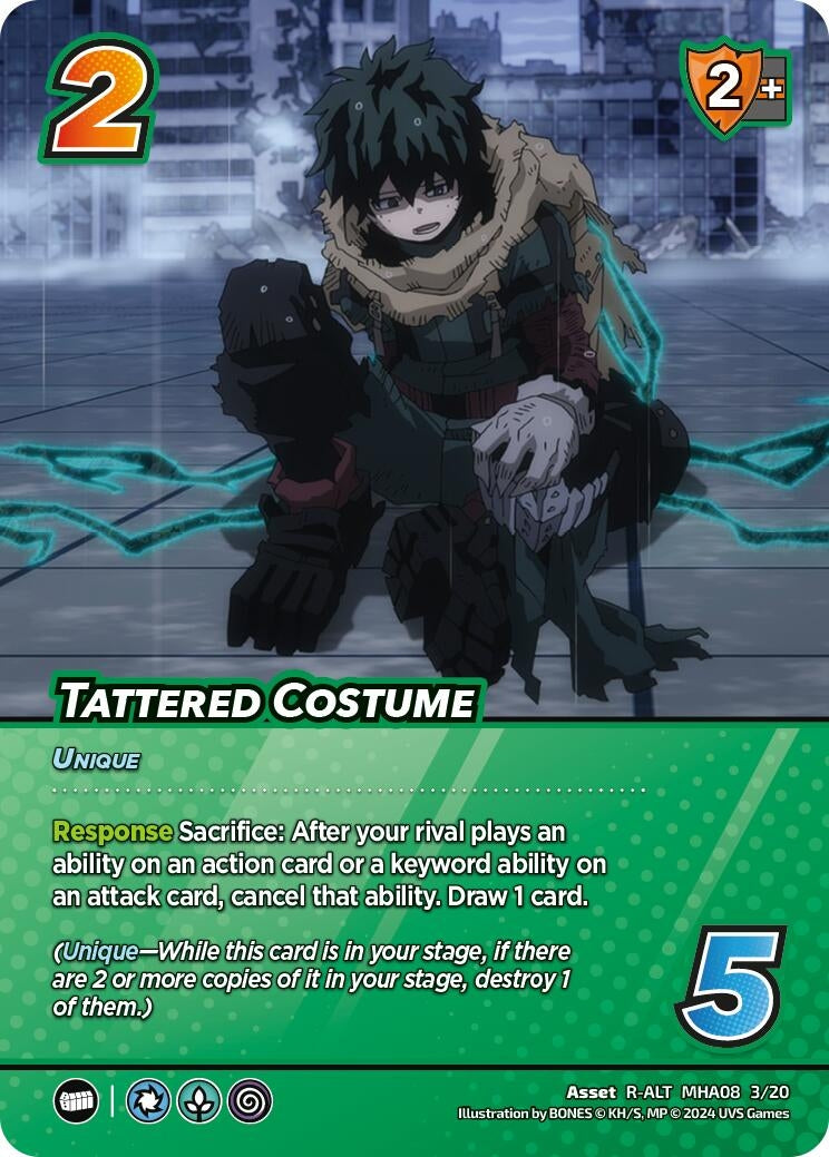 Image for Tattered Costume (Alternate Art) (Challenger Series: My Hero Academia - Dark Hero Arc) (MHA08 3/20) - UniVersus