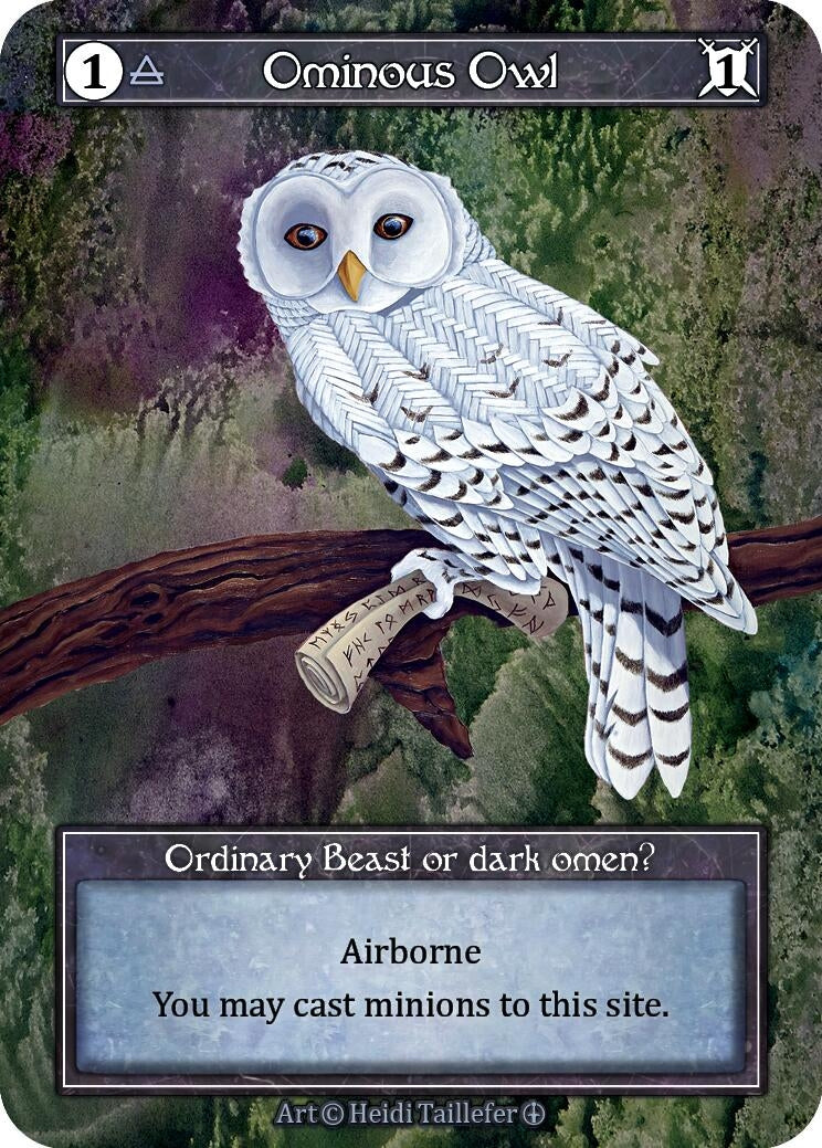 Image for Ominous Owl (Foil) (Arthurian Legends) - Sorcery: Contested Realm