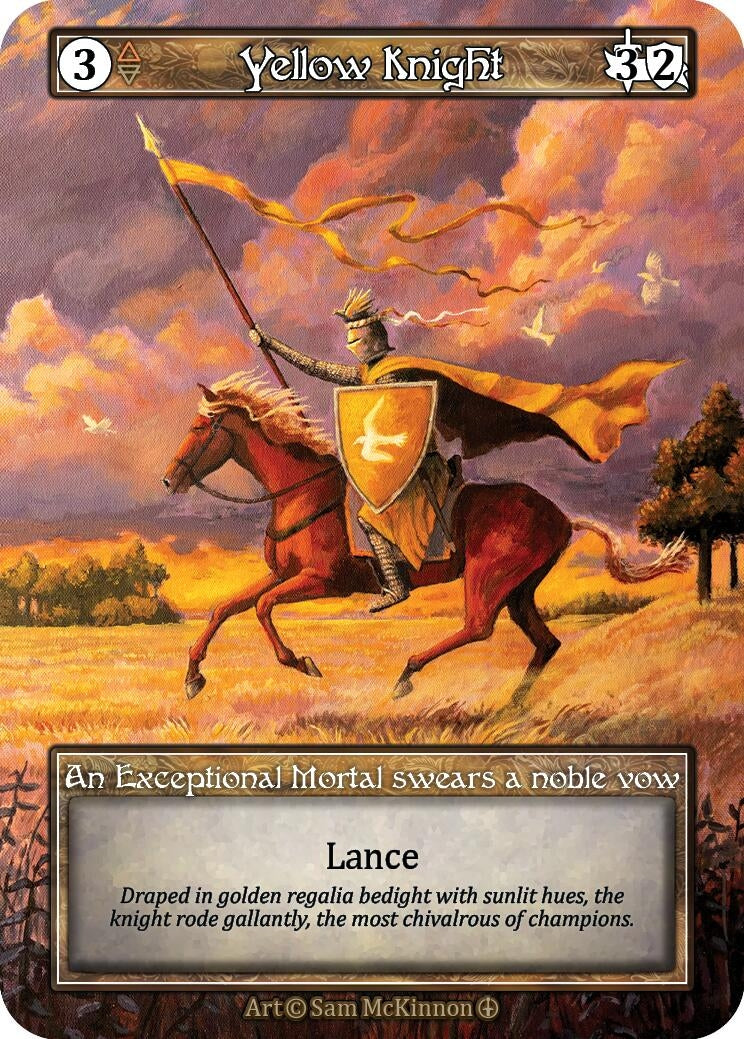 Image for Yellow Knight (Foil) (Arthurian Legends) - Sorcery: Contested Realm