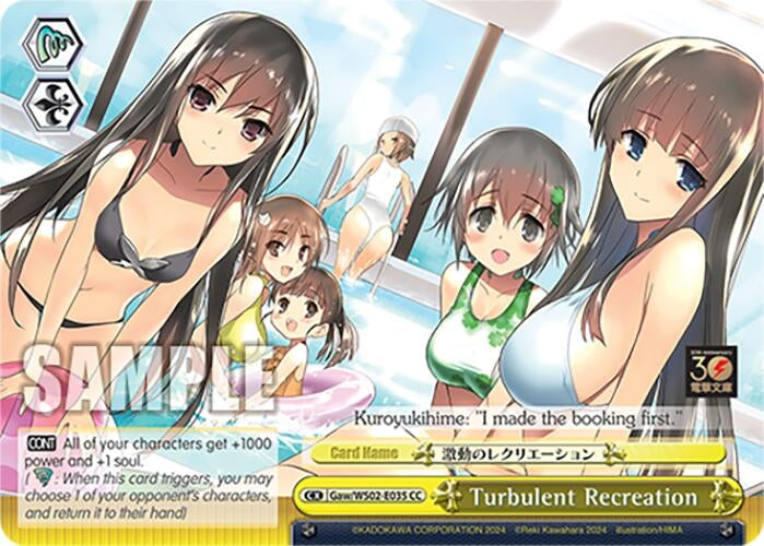 Image for Turbulent Recreation (Dengeki Bunko) (Gaw/WS02-E035 CC) - Weiss Schwarz