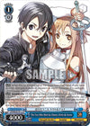 Image for The Two Who Meet by Chance, Kirito & Asuna (Dengeki Bunko) (Gso/WS02-E124 R) - Weiss Schwarz