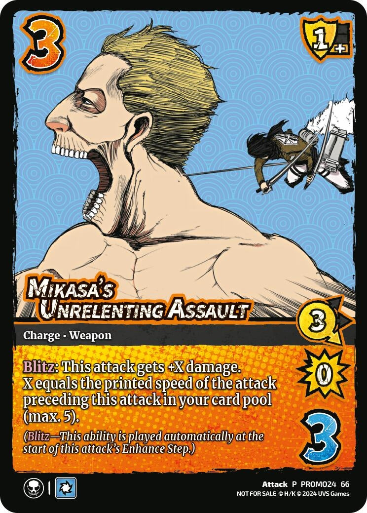 Image for Mikasa's Unrelenting Assault (UniVersus Promos) (PROMO47 66) - UniVersus