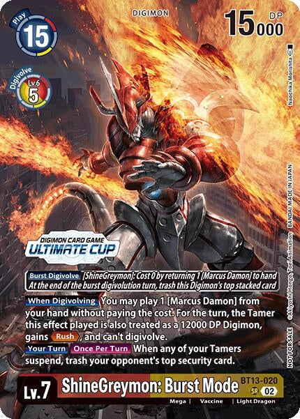 Image for ShineGreymon: Burst Mode (Ultimate Cup 2024) (BT13) (13020)