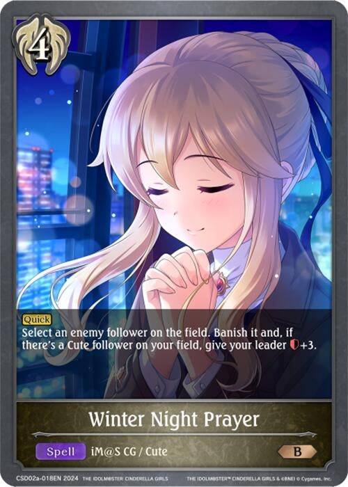 Image for Winter Night Prayer (CSD02: THE IDOLM@STER CINDERELLA GIRLS) (CSD02a-018EN) - Shadowverse: Evolve