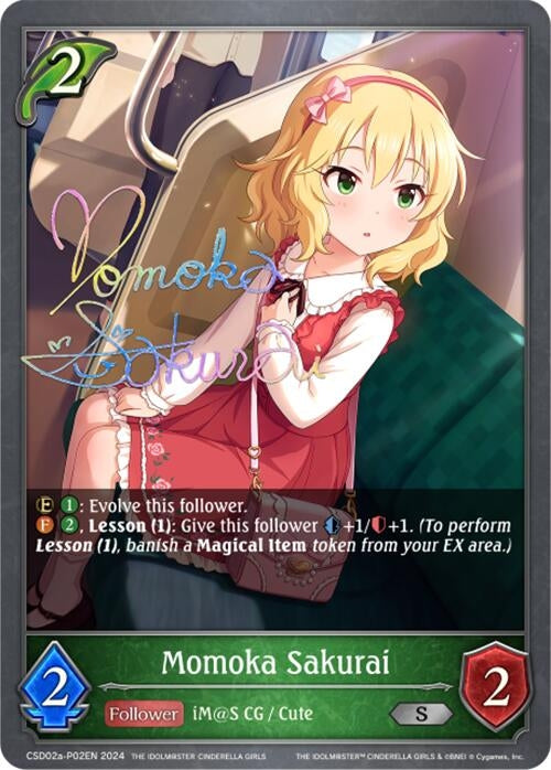 Image for Momoka Sakurai - P02EN (Foil) (CSD02: THE IDOLM@STER CINDERELLA GIRLS) (CSD02a-P02EN) - Shadowverse: Evolve