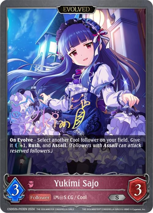 Image for Yukimi Sajo (Evolved) - P03EN (Foil) (CSD02: THE IDOLM@STER CINDERELLA GIRLS) (CSD02b-P03EN) - Shadowverse: Evolve