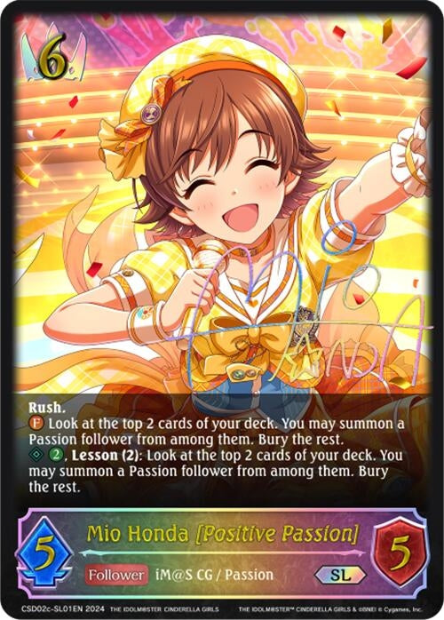 Image for Mio Honda [Positive Passion] (SL) (CSD02: THE IDOLM@STER CINDERELLA GIRLS) (CSD02c-SL01EN) - Shadowverse: Evolve