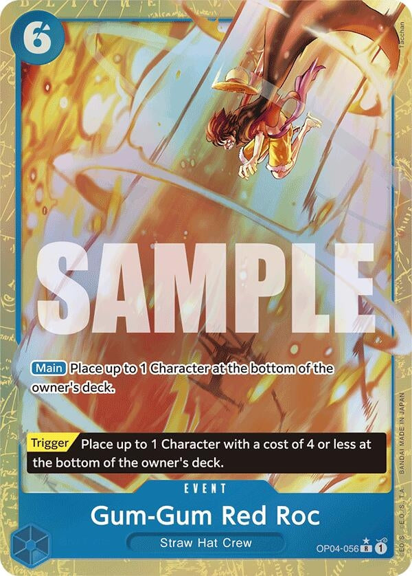 Image for Gum-Gum Red Roc (Alternate Art) (Premium Booster -The Best-) (OP04-056) - One Piece Card Game