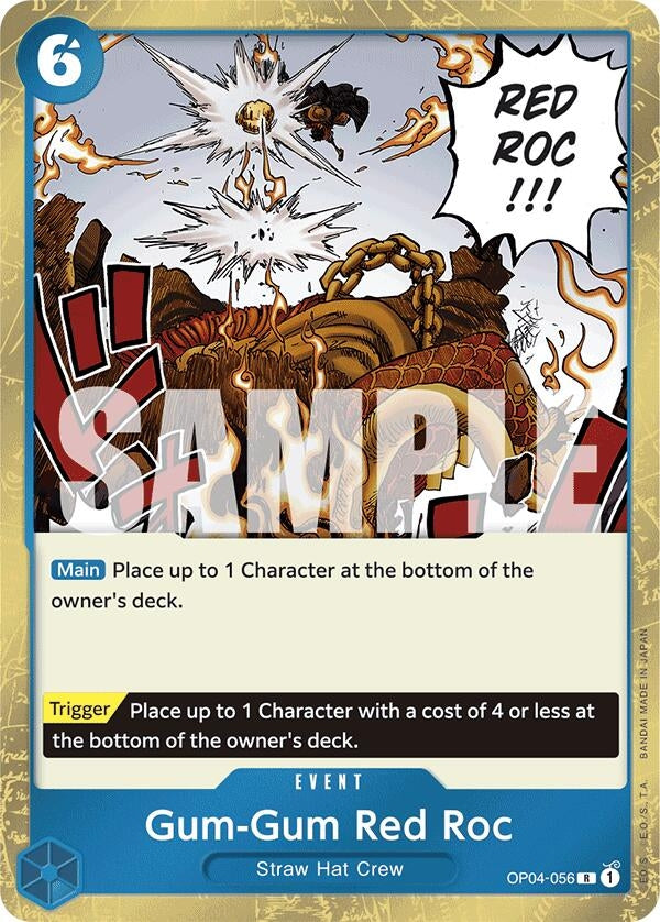Image for Gum-Gum Red Roc (Jolly Roger Foil) (Premium Booster -The Best-) (OP04-056) - One Piece Card Game