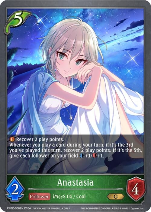 Image for Anastasia (CP02: THE IDOLM@STER CINDERELLA GIRLS) (CP02-006EN) - Shadowverse: Evolve