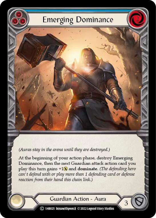 Image for Emerging Dominance (Blue) (Historic Pack 1 Blitz Deck: Bravo) (1HB025) - Flesh and Blood TCG