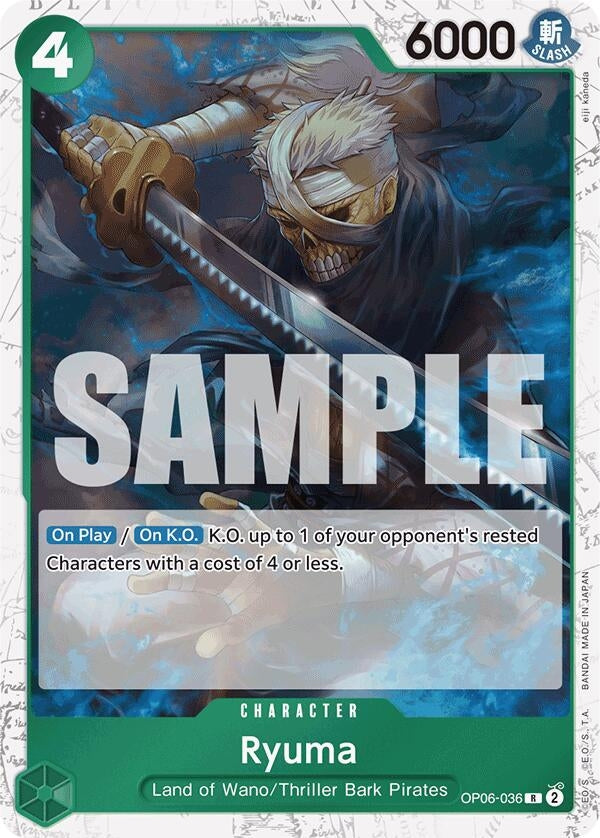 Image for Ryuma (Jolly Roger Foil) (Premium Booster -The Best-) (OP06-036) - One Piece Card Game