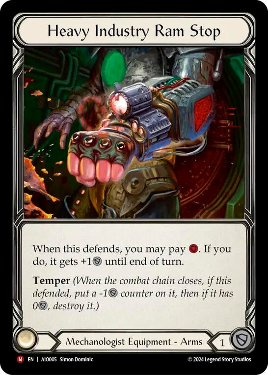 Image for Heavy Industry Ram Stop (Armory Deck: Dash) (AIO005) - Flesh and Blood TCG