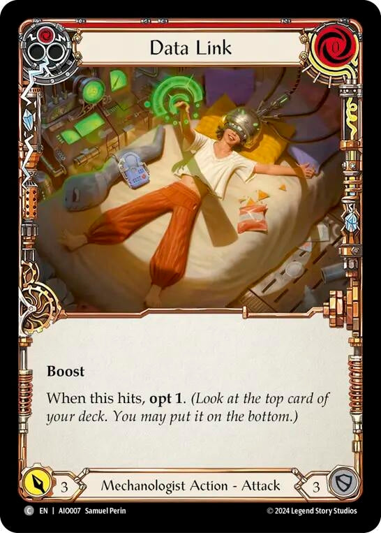 Image for Data Link (Red) (Armory Deck: Dash) (AIO007) - Flesh and Blood TCG