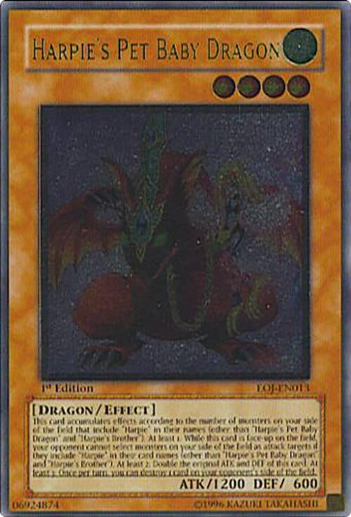 Image for Harpie's Pet Baby Dragon (UTR) (Enemy of Justice) (EOJ-EN013) - YuGiOh