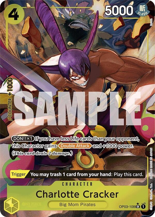 Image for Charlotte Cracker (Alternate Art) (Premium Booster -The Best-) (OP03-108) - One Piece Card Game