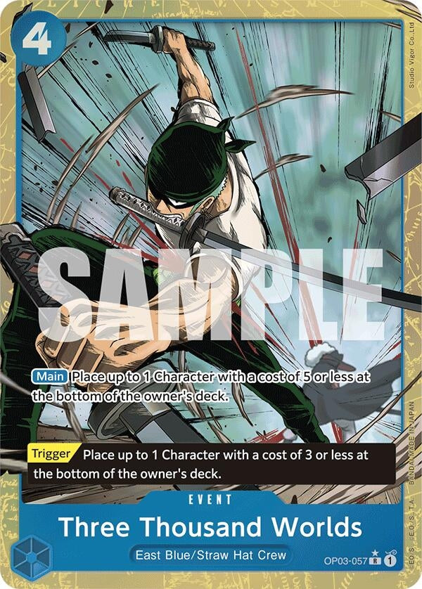 Image for Three Thousand Worlds (Alternate Art) (Premium Booster -The Best-) (OP03-057) - One Piece Card Game
