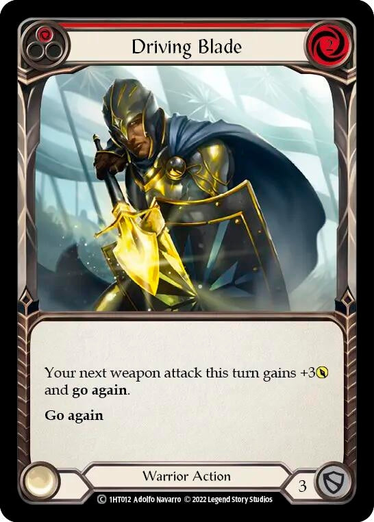 Image for Driving Blade (Red) (Historic Pack 1 Blitz Deck: Dorinthea) (1HT012) - Flesh and Blood TCG