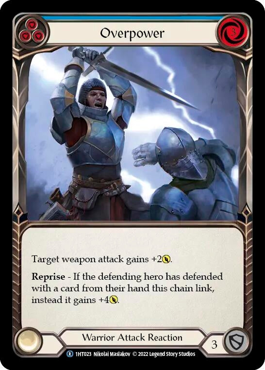 Image for Overpower (Blue) (Historic Pack 1 Blitz Deck: Dorinthea) (1HT023) - Flesh and Blood TCG