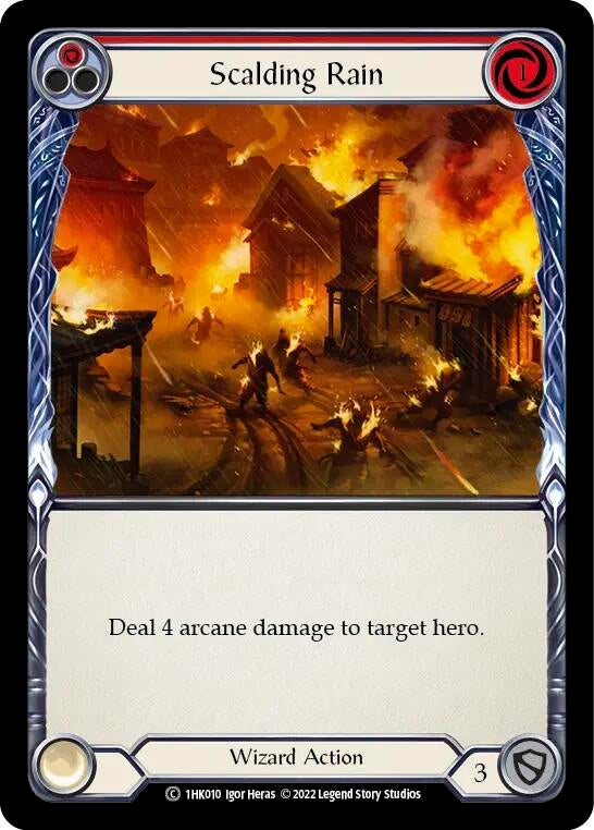 Image for Scalding Rain (Red) (Historic Pack 1 Blitz Deck: Kano) (1HK010) - Flesh and Blood TCG