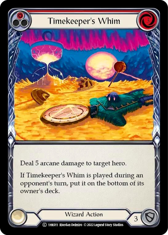 Image for Timekeeper's Whim (Red) (Historic Pack 1 Blitz Deck: Kano) (1HK011) - Flesh and Blood TCG