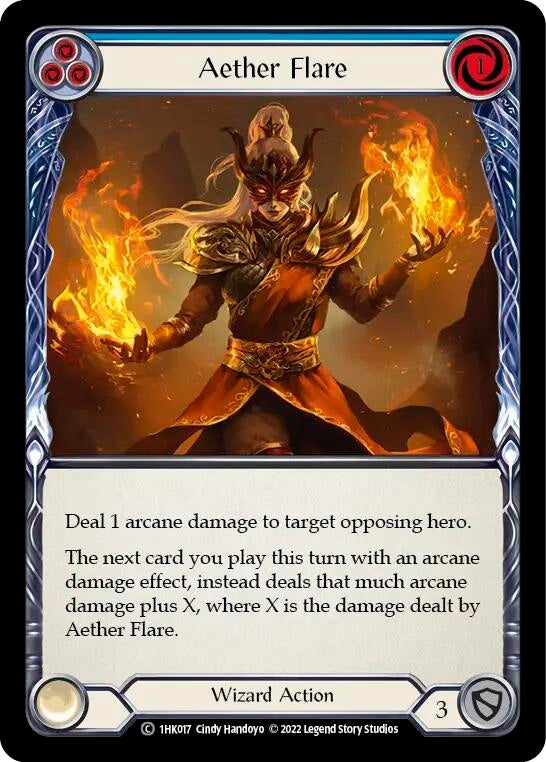Image for Aether Flare (Blue) (Historic Pack 1 Blitz Deck: Kano) (1HK017) - Flesh and Blood TCG