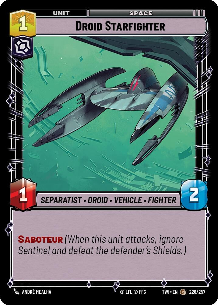 Image for Droid Starfighter (Twilight of the Republic) (228/257) - Star Wars: Unlimited