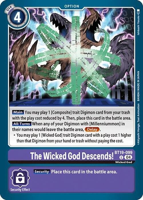 Image for The Wicked God Descends! (BT18-19) (BT19-099 U) - Digimon Card Game