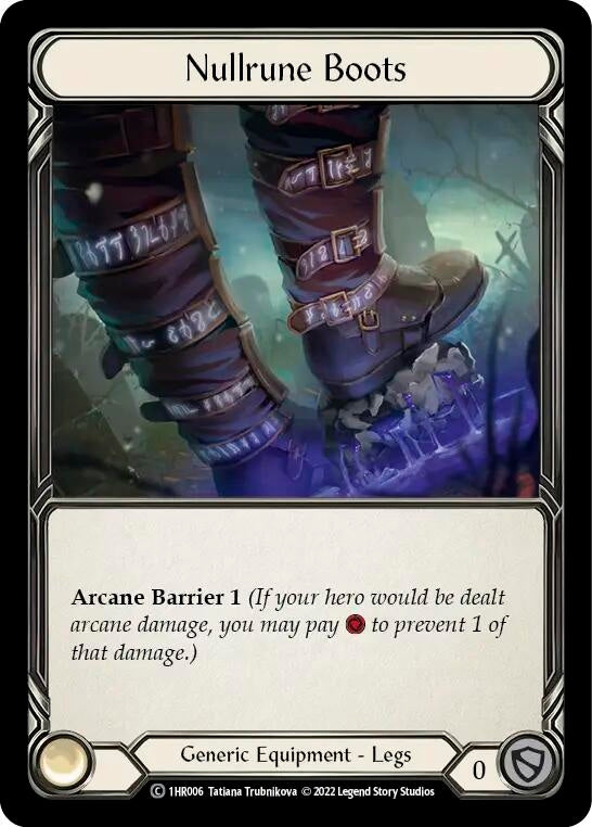 Image for Nullrune Boots (Historic Pack 1 Blitz Deck: Rhinar) (1HR006) - Flesh and Blood TCG