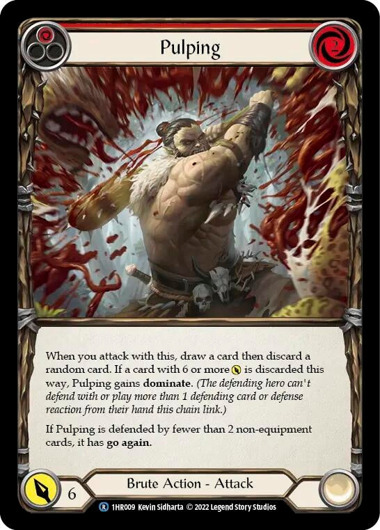 Image for Pulping (Red) (Historic Pack 1 Blitz Deck: Rhinar) (1HR009) - Flesh and Blood TCG